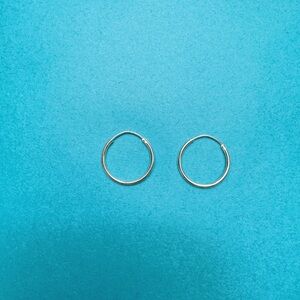 Sterling silver hoops